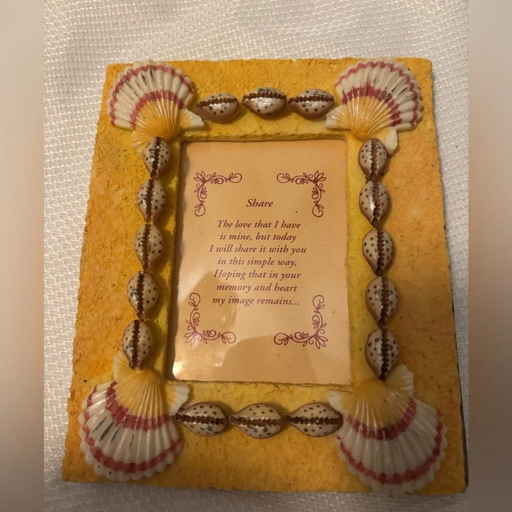 Seashell and Cowrie Shell Decorated Frame